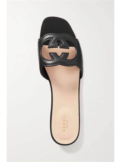 2200 gucci slide|GUCCI Cutout leather slides .